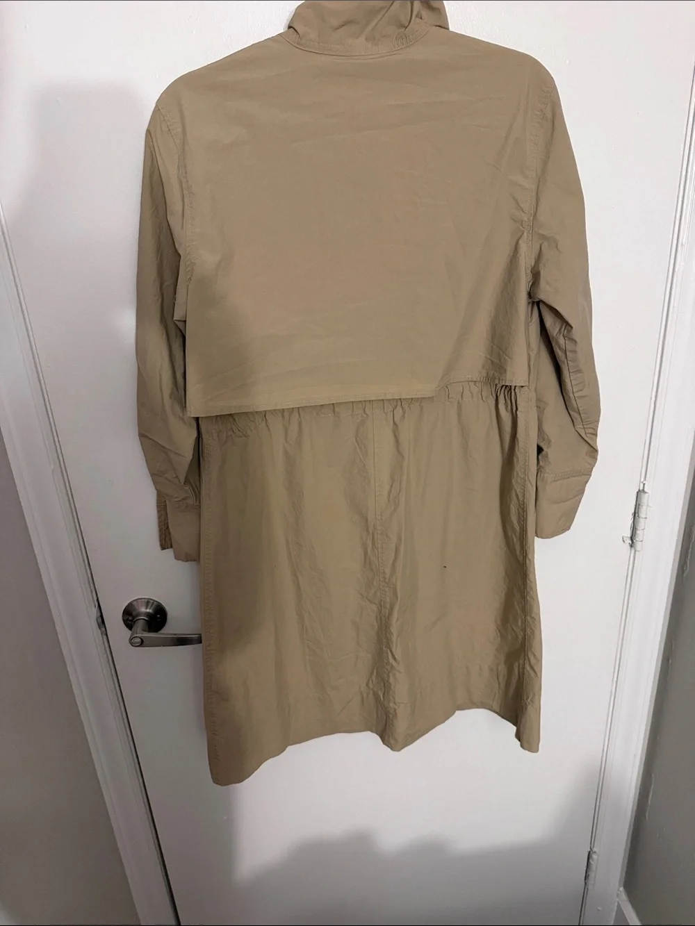 Banana Republic beige utility shirt dress jacket